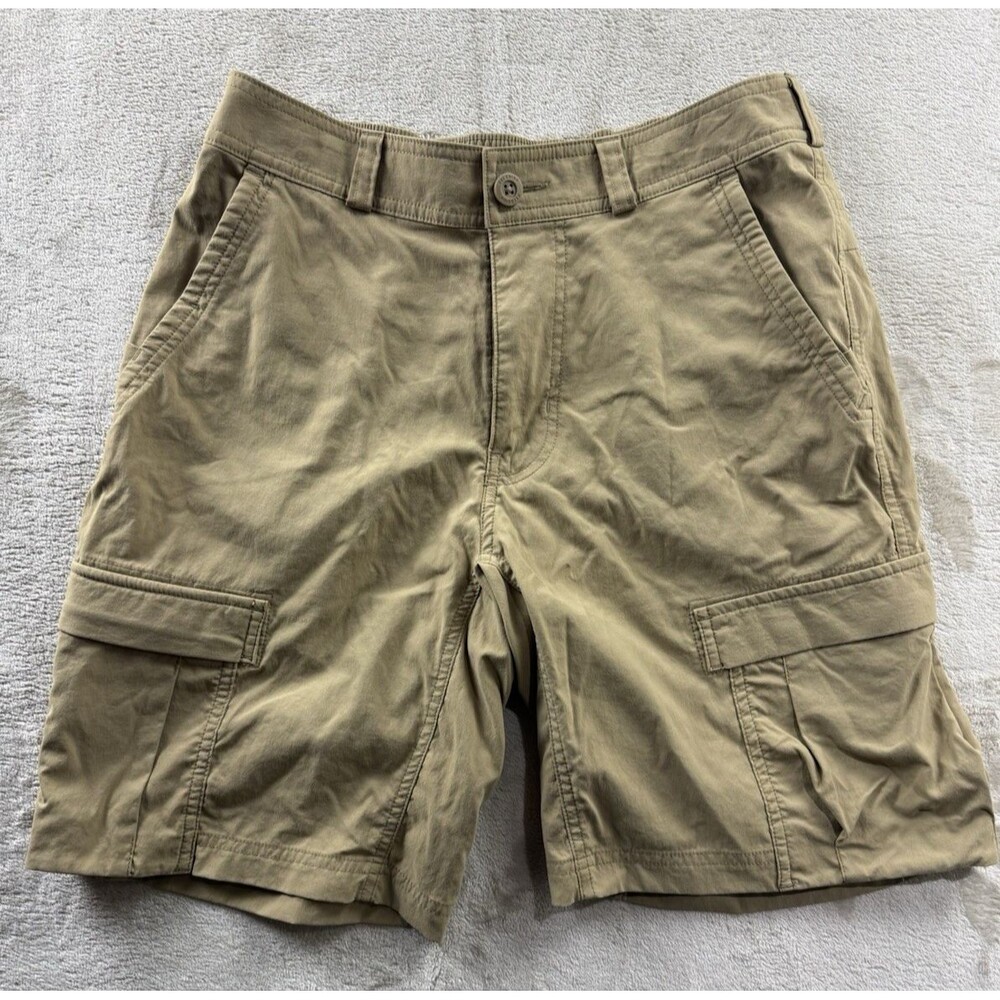 REI Co-op Sahara Cargo Shorts Men 30 Stretch Nylon UPF 50+ Khaki Hiking